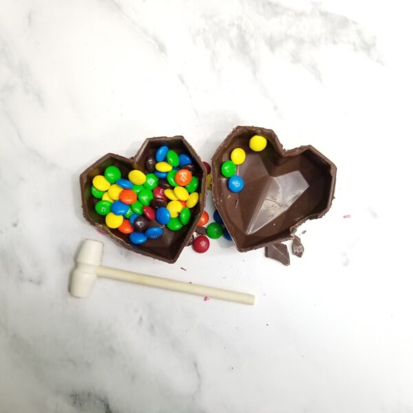 Breakable Chocolate 3D Heart, Filled With Candy | The Eclectic Chic Boutique