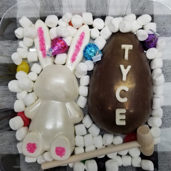 Breakable Chocolate Bunny and Egg | The Eclectic Chic Boutique