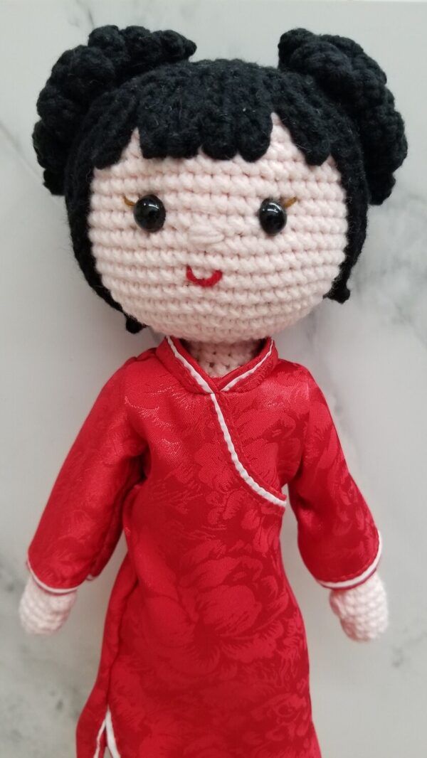Chinese Girl Crochet Doll | The Eclectic Chic Boutique
