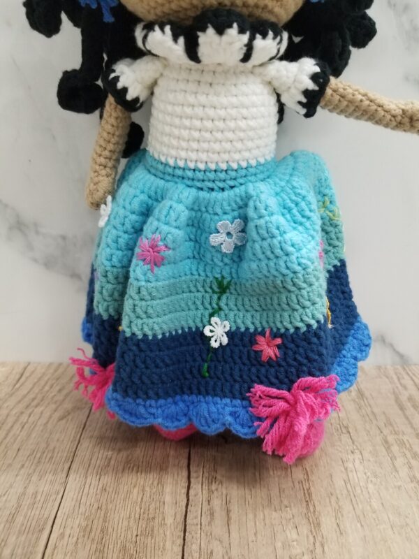 Mirabel Colorful Crocheted Columbian Girl Doll | The Eclectic Chic Boutique
