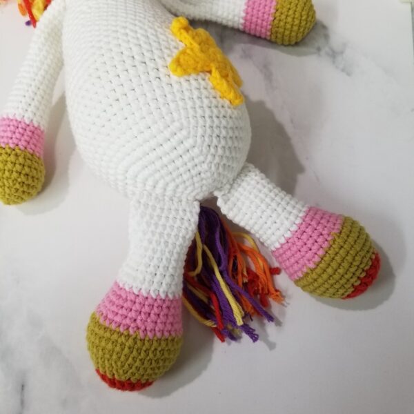 Crocheted Rainbow Unicorn Doll | The Eclectic Chic Boutique