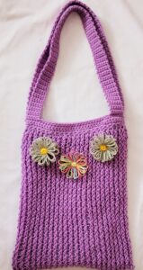 bag knit loom Lavendar