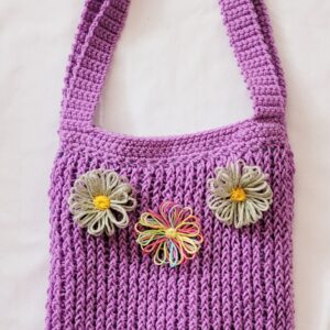 bag knit loom Lavendar