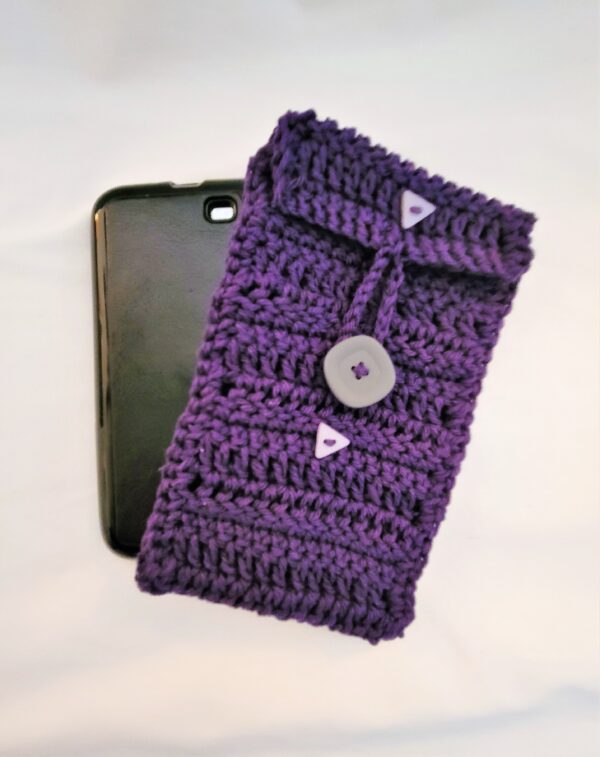 purple phone cozy, yolanda's creations