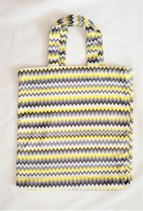 zig zag pattern fabric bag