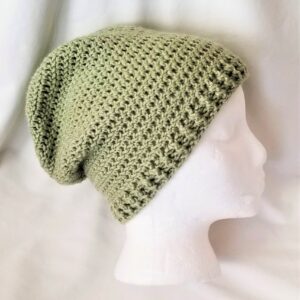 fern green crochet hat, Yolanda's Creations