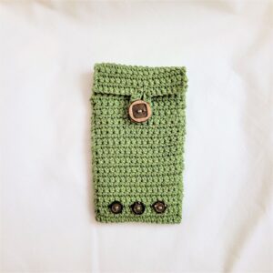 sage crochet phone bag, Yolanda's Creations