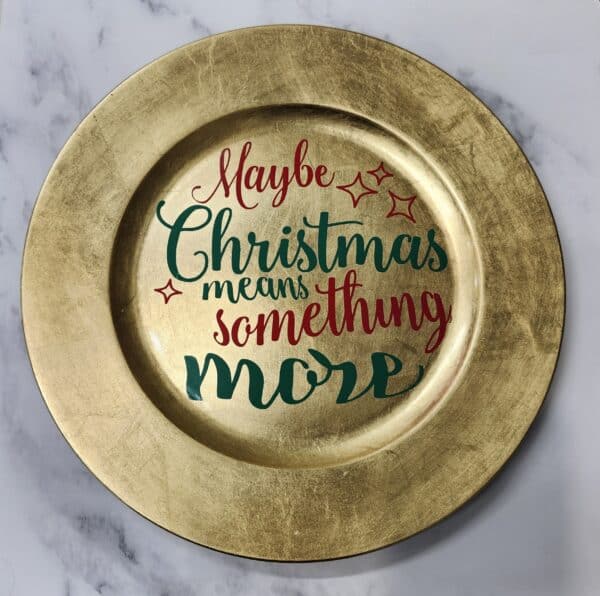 Gold Christmas Charger Plates