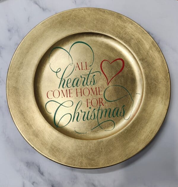 Gold Christmas Charger Plates - Image 2