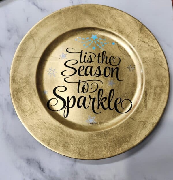 Gold Christmas Charger Plates - Image 3