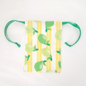 Drawstring Bag – Reusable Gift & Storage Pouch - Lemon Limes