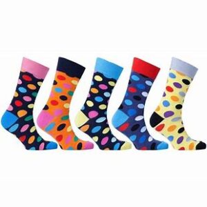 multi-color polka dot socks