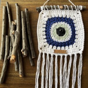 Crochet Evil Eye Wall Hanging Decor