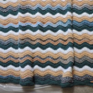 Crochet Ripple Throw Blanket