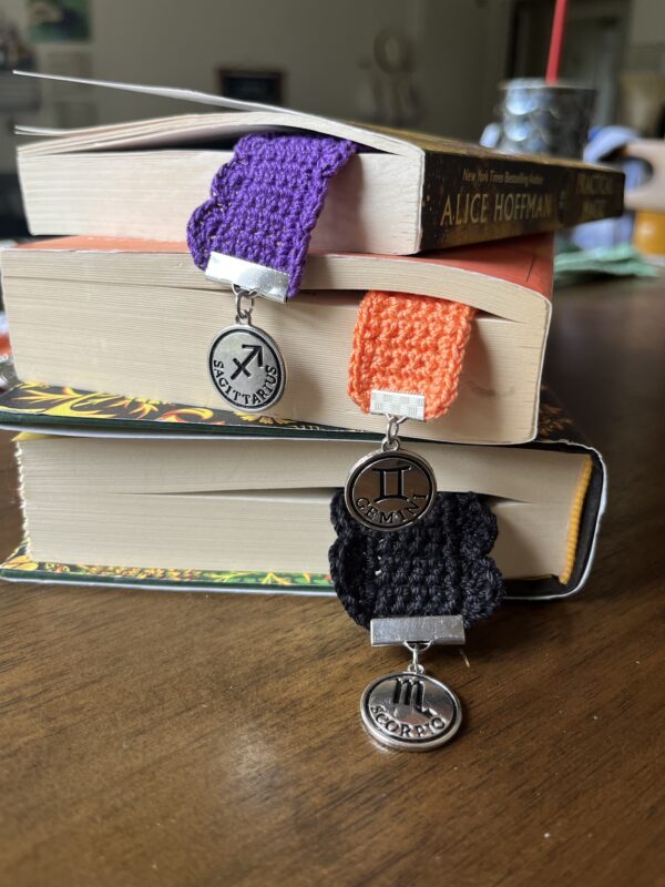 Sag, Libra, Scorpio Crochet Bookmarks