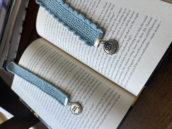 Cancer and Aquarius Crochet Bookmarks