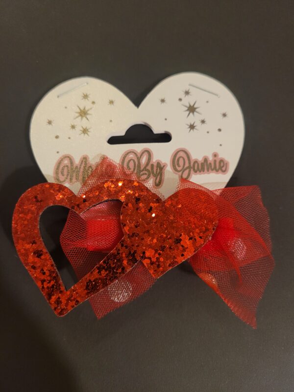 Double Heart Love Hairbow