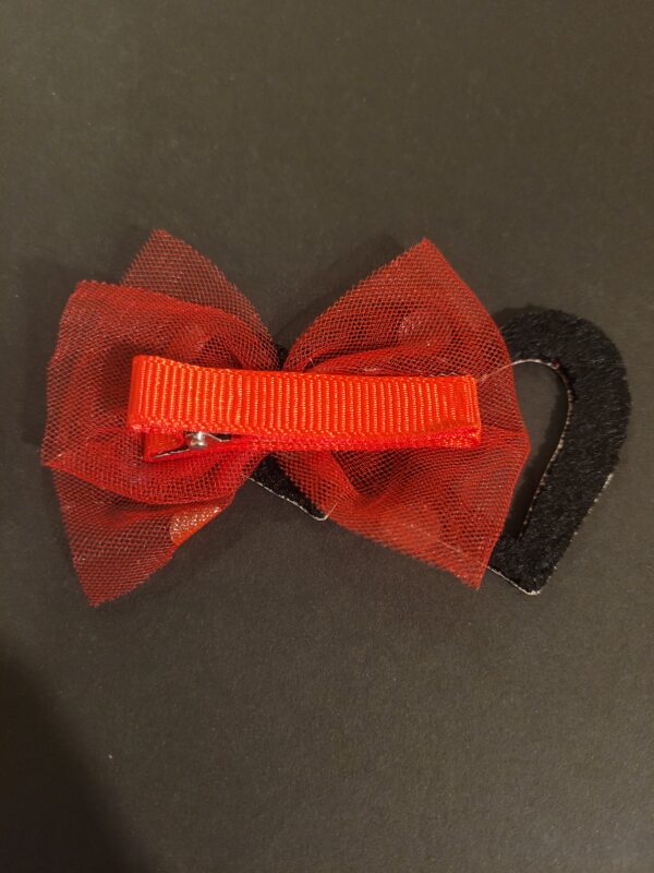 Double Heart Love Hairbow - Image 3