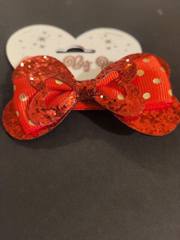 Double Heart Hairbow - Image 2