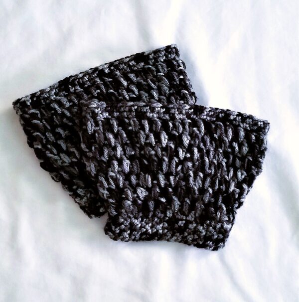 Boot Cuffs / Boot Toppers - Black/Grey - Image 2