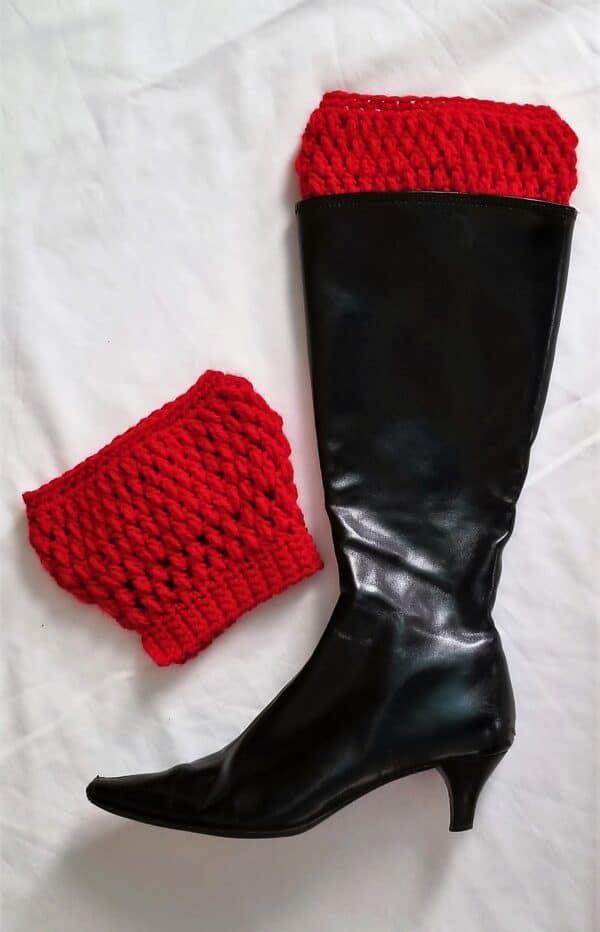 Boot Cuffs / Boot Toppers - Red