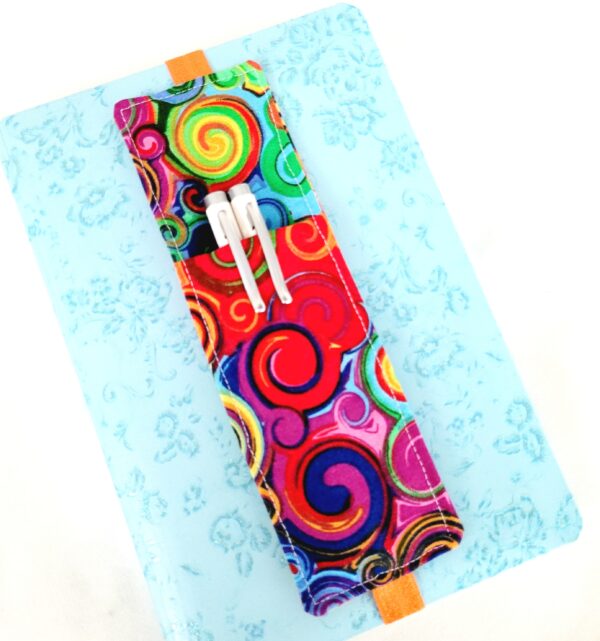 Pen/Pencil Holder Bookmark - Colorful Swirls - Image 5