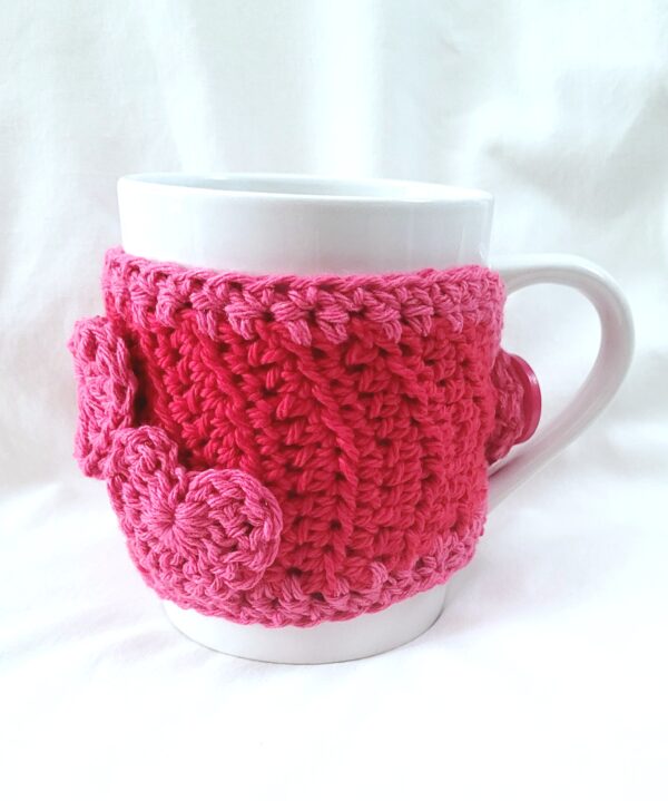 Cup Cozy - Red/Fuschia Heart - Image 3