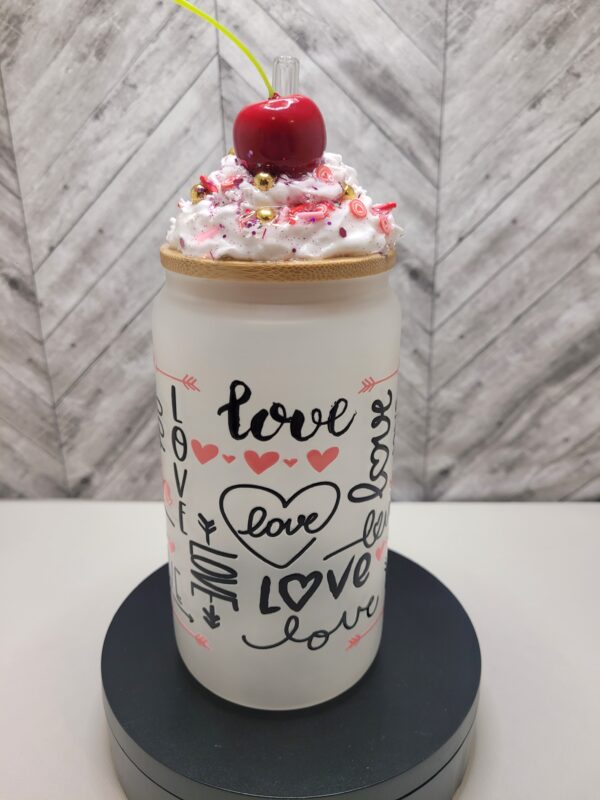 Whipped Topper Heart & Love Libby Jar