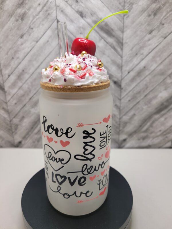 Whipped Topper Heart & Love Libby Jar - Image 3