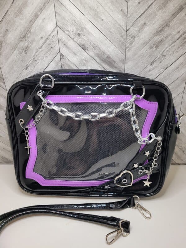 90s Faux Shiny Leather Ita Bag - Image 4