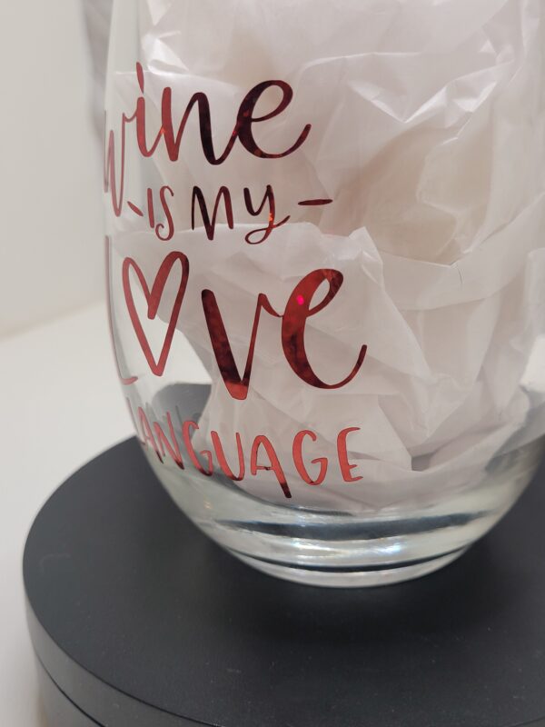 Love Language Large Wine Glass - Image 2