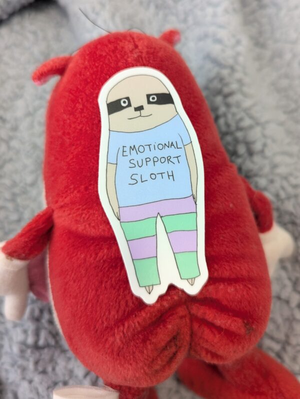 Emotional Support Sloth Sticker