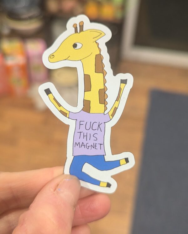 Fuck this magnet giraffe