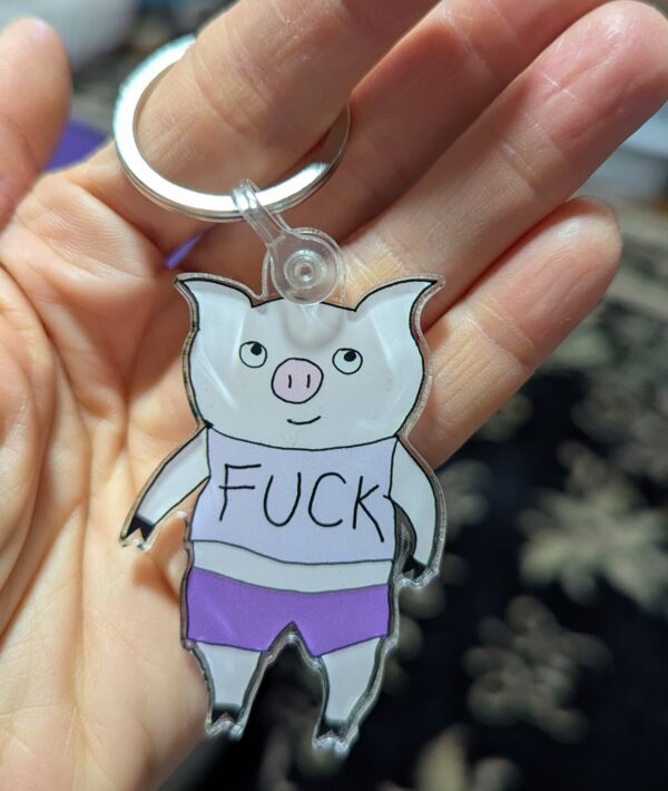 Pig keychain