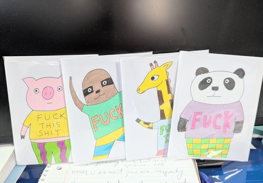 Sweary animal all occasion cards