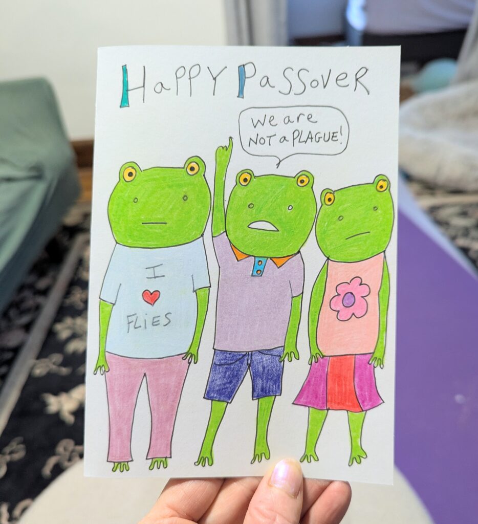 Funny Frog Passover Card