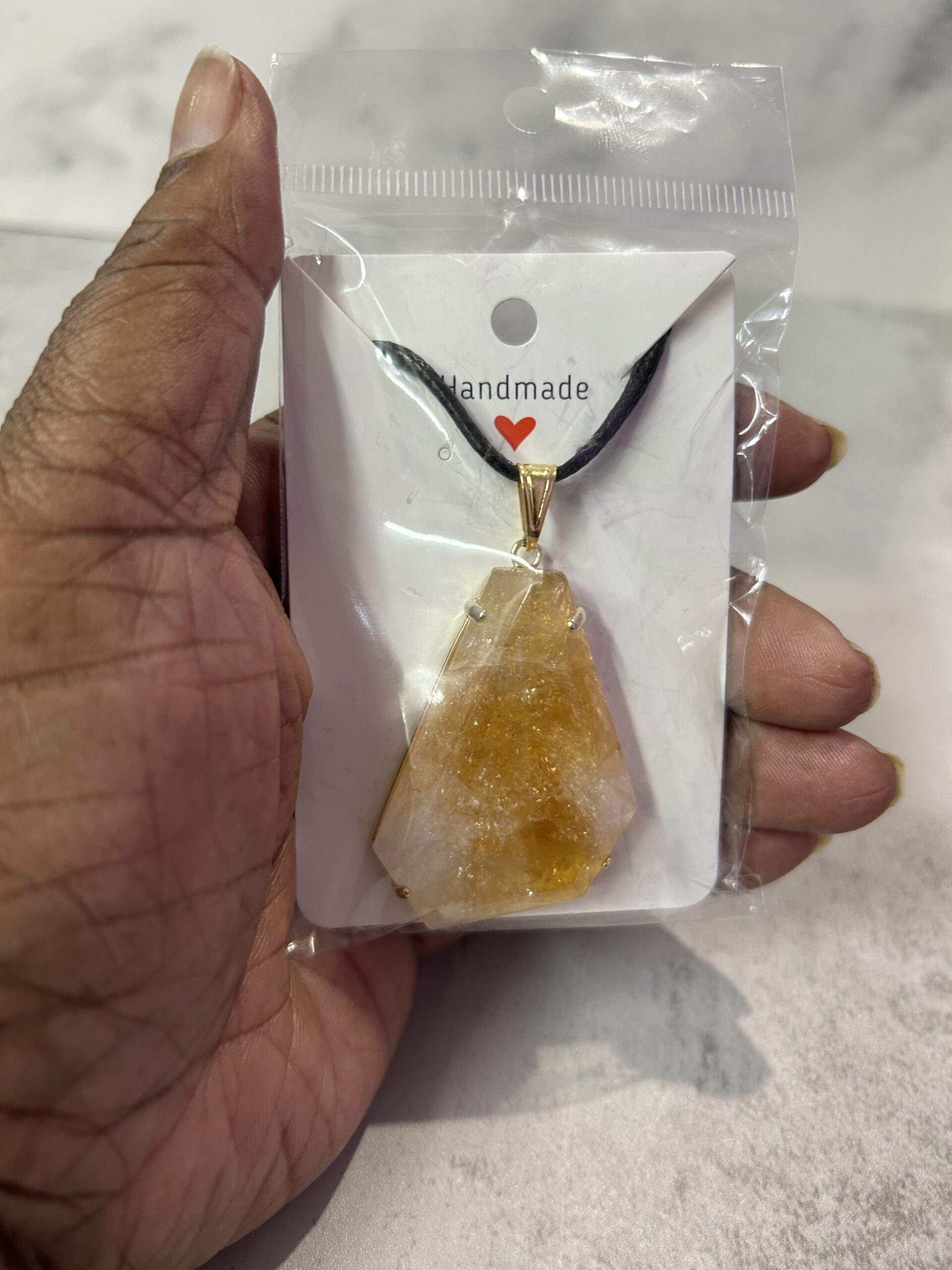 Polished Citrine Pendant - Image 2