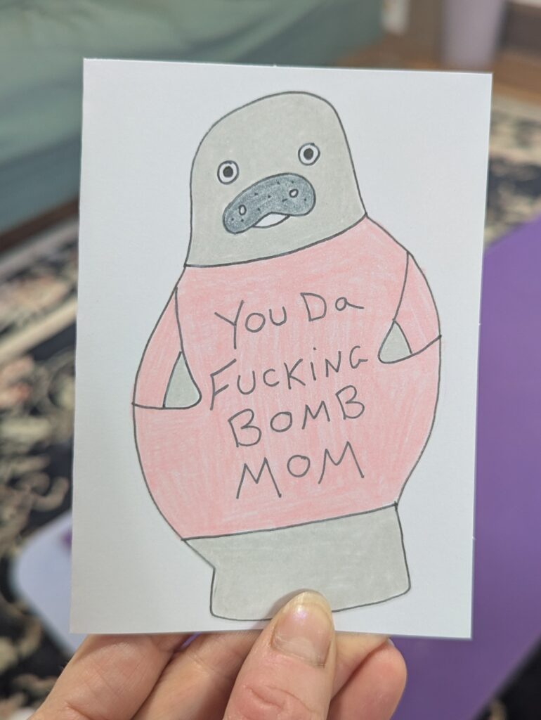 Funny Mother's Day Card Manatee