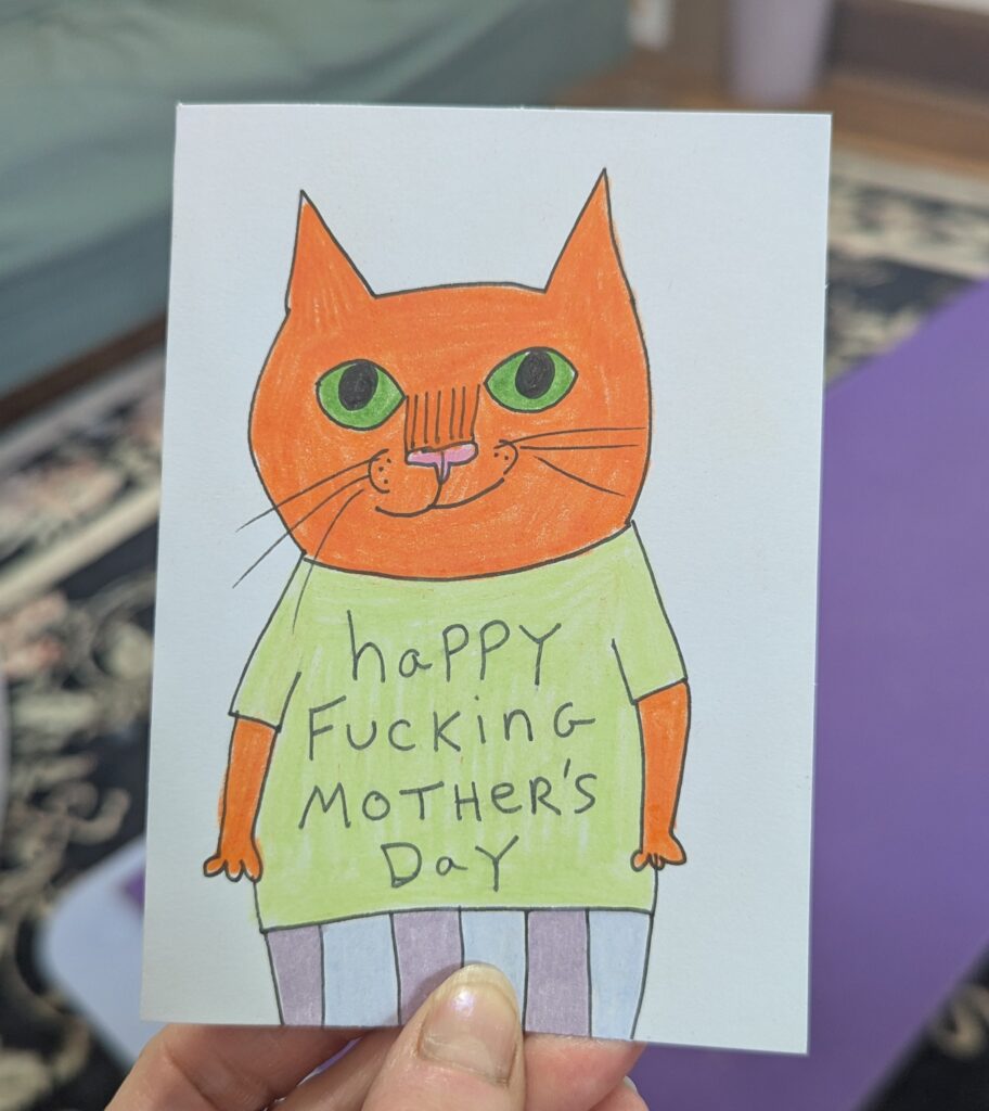Funny Fucking Mother's Day Card Cat