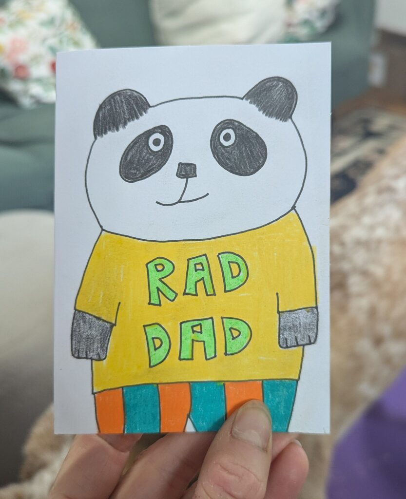 Rad Dad Panda Card