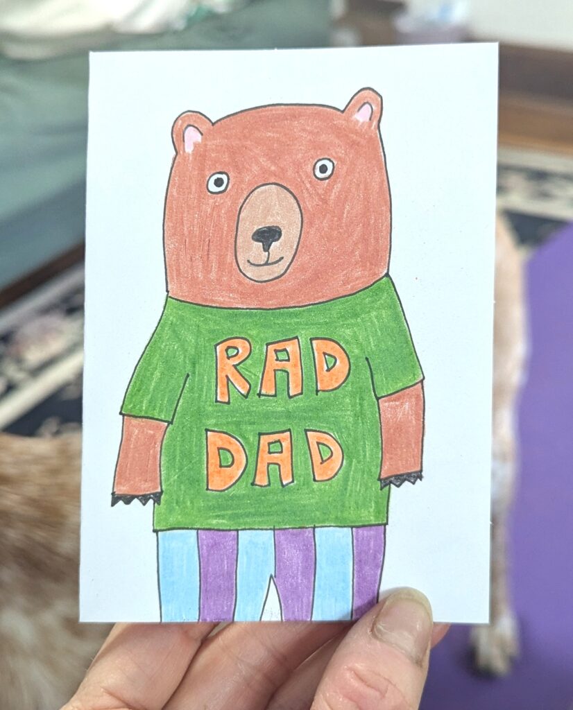 Rad dad bear card