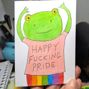 Pride frog card