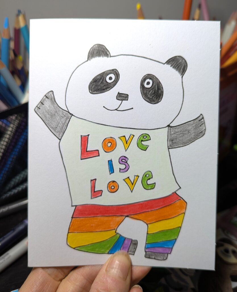 Pride panda card
