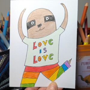 Pride sloth card