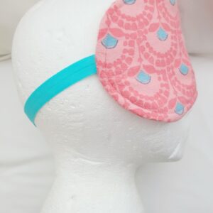 Sleeping Mask, Eye Mask - Pink Turquoise Shells