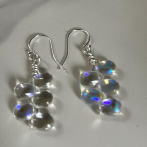 Reiki Infused Clear Bubble Earrings
