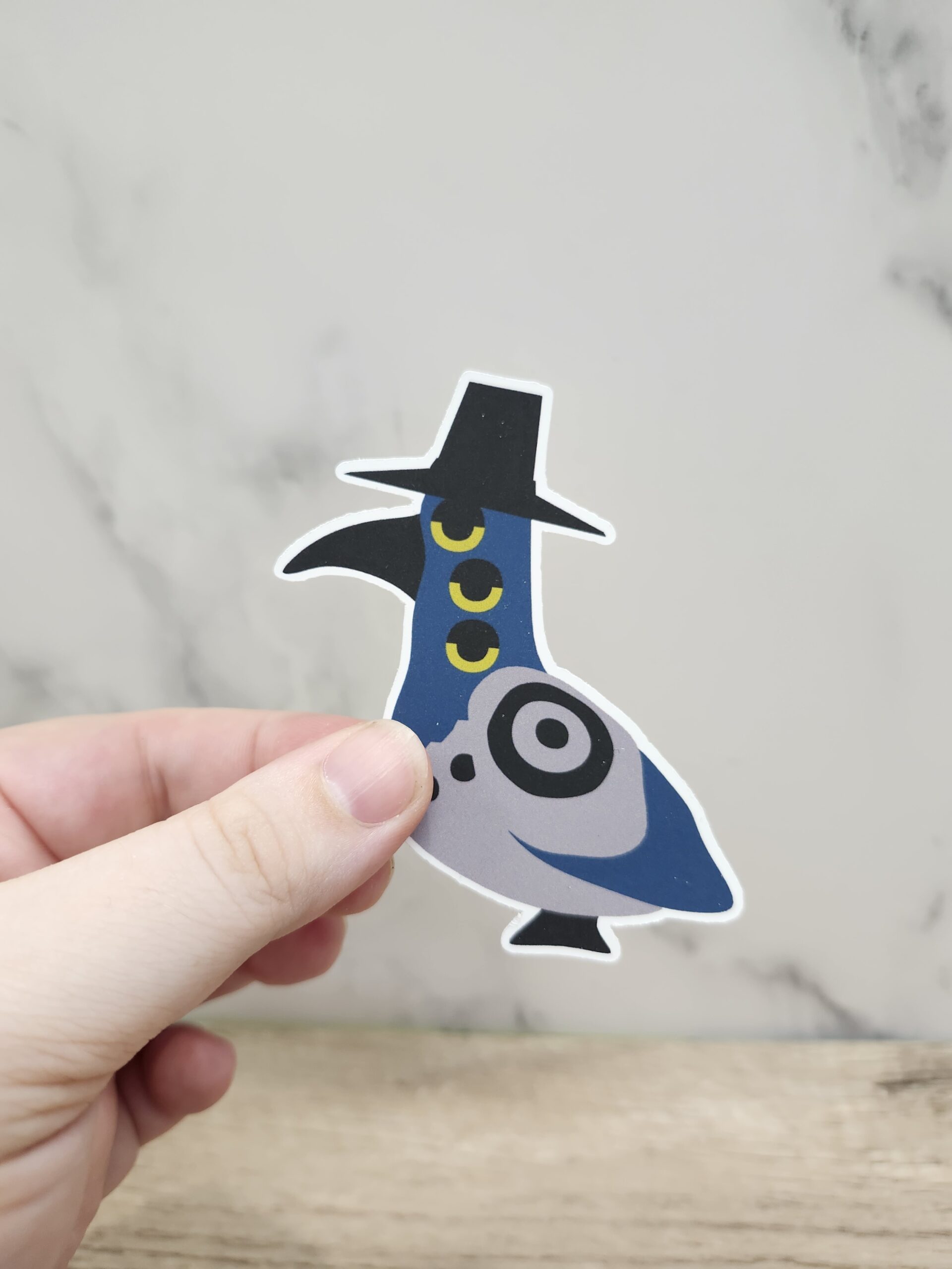 Magpie Demon Vinyl Sticker - Image 2