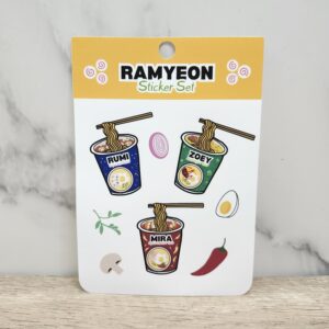 Ramyeon Ramen Noodle Cup Vinyl Sticker Set