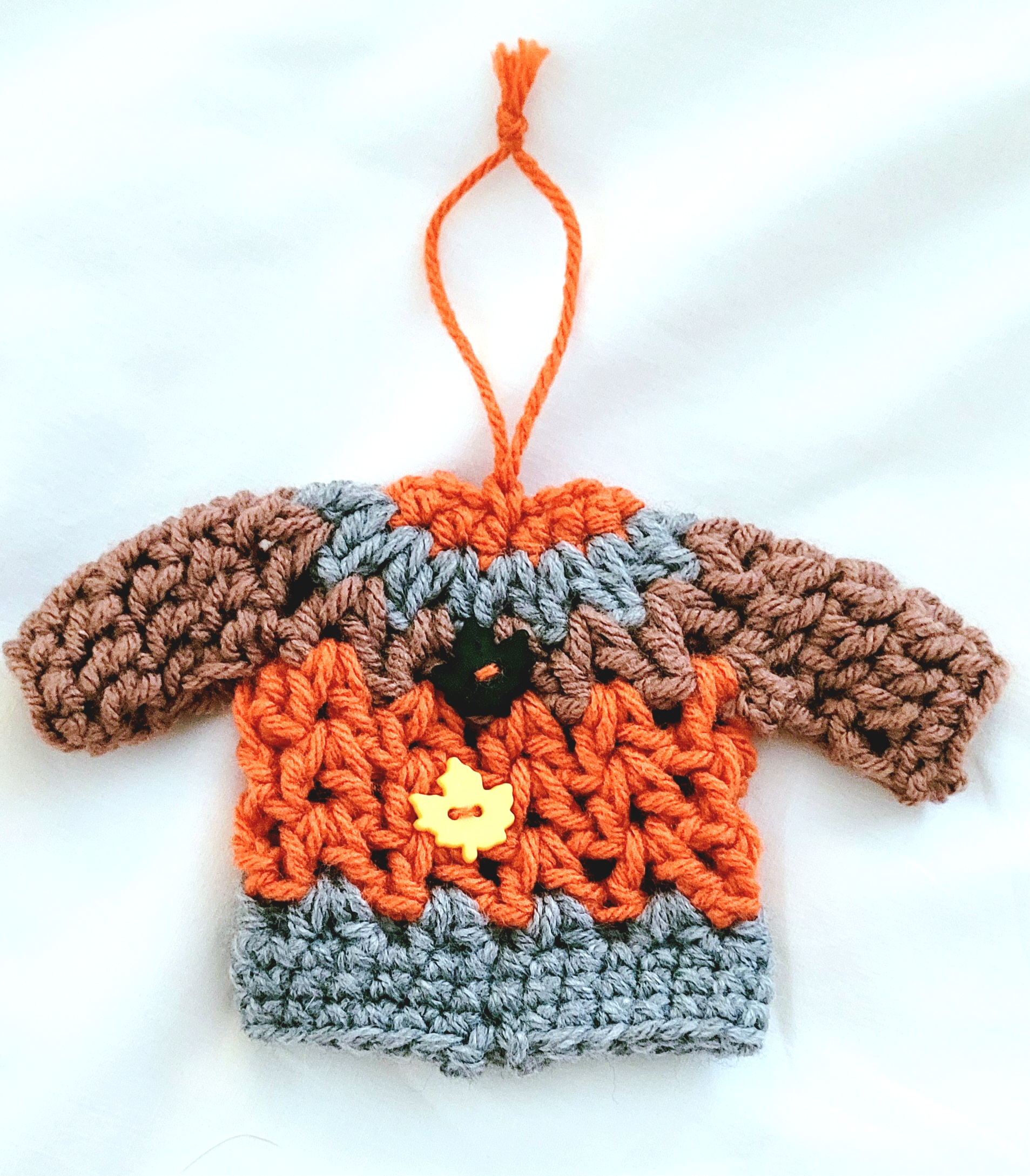 Gift Card Holder & Ornament - Autumn Brown Mini Sweater