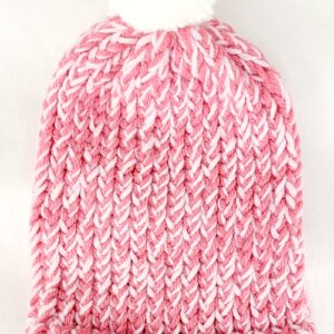 Baby Crochet Hat - Pink Swirl - Newborn